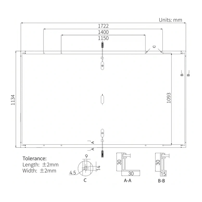 425W Monokryštalický FULL-BLACK panel