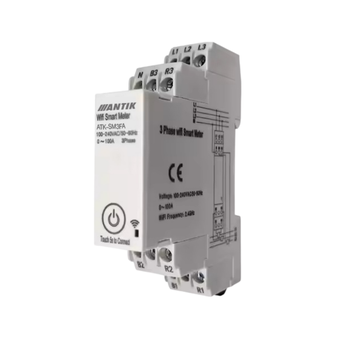 ANTIK Wi-Fi 3-fázový merač spotreby energie
